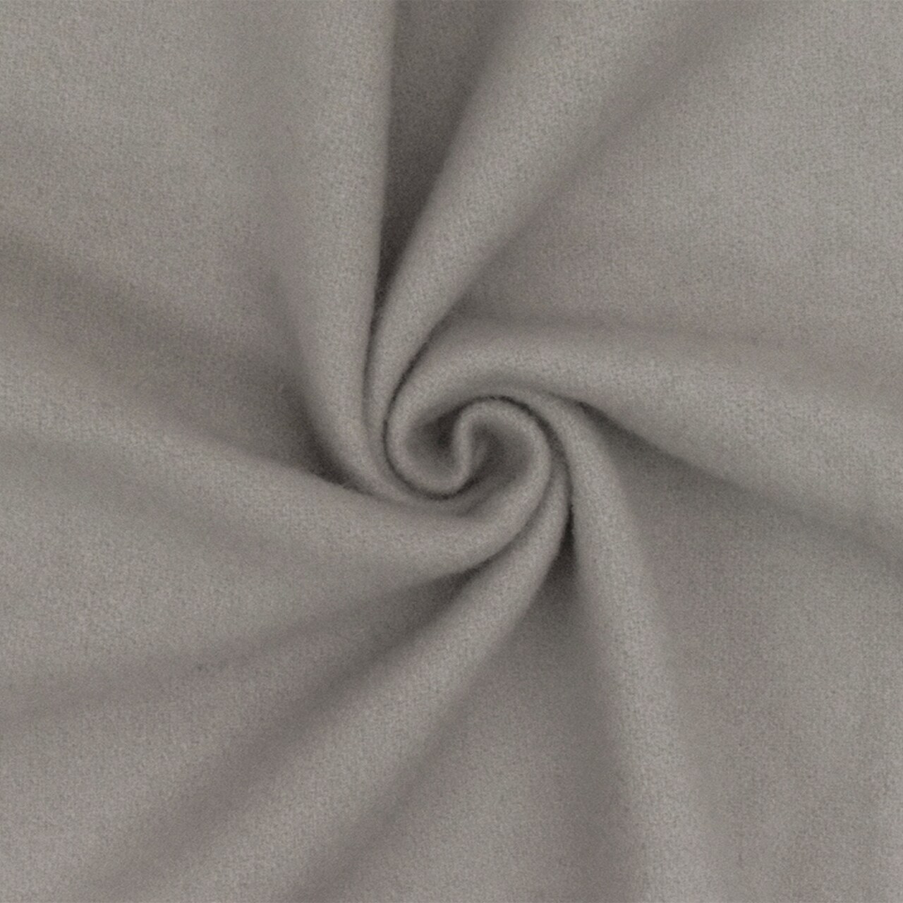 Moon Gray Solid Wool-Poly Twill Woven Jacketing Fabric By the Yard